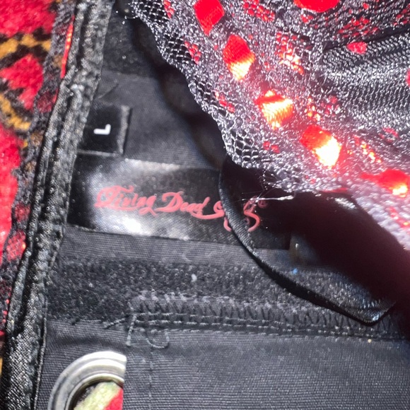 NWT Living dead souls, black and red corset/waist trainer/romanticism/punk - Picture 10 of 16
